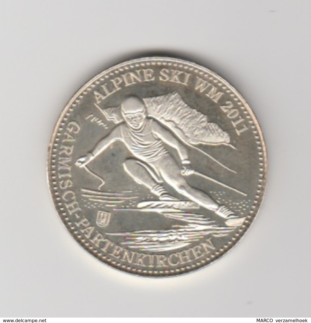 Alpine Ski WM2011 Garmisch-pertenkirchen (D) Die Deutschen Prägestätten - Souvenirmunten (elongated Coins)