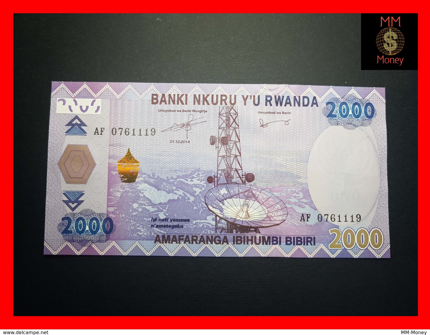 RWANDA 2.000 2000 Francs 1.12.2014  P. 40  UNC - Ruanda