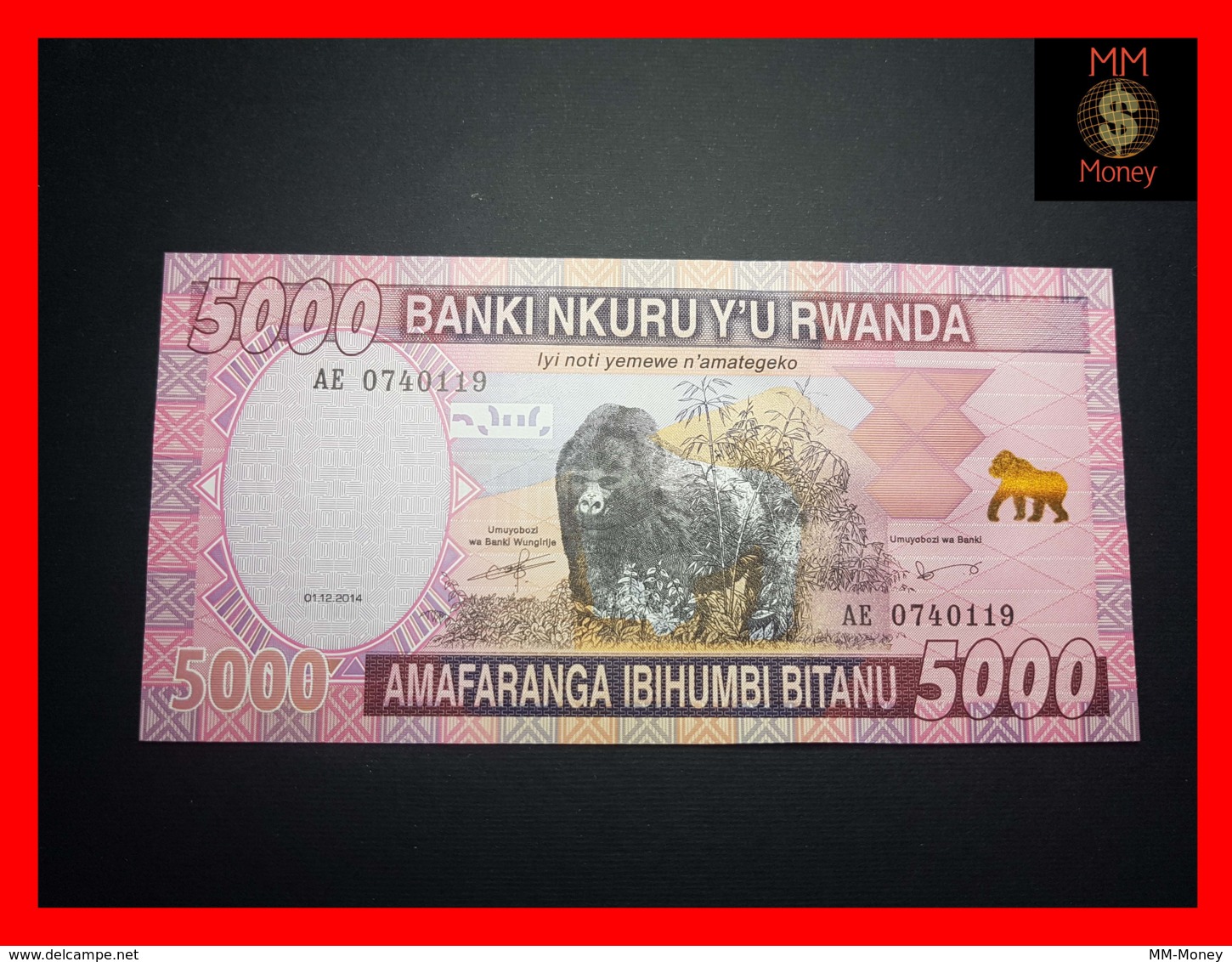 RWANDA 5.000 5000 Francs 1.12.2014  P. 41  UNC - Rwanda