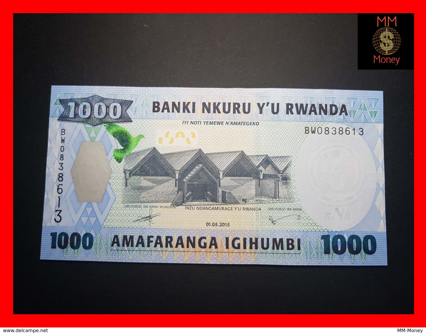 RWANDA 1.000 1000 Francs 1.5.2015  P. 39  UNC - Rwanda