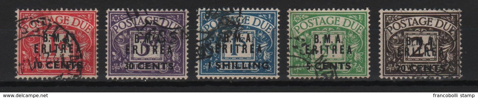 1948 Segnatasse Occupazione Inglese Eritrea  B.M.A. Serie Cpl US - Other & Unclassified