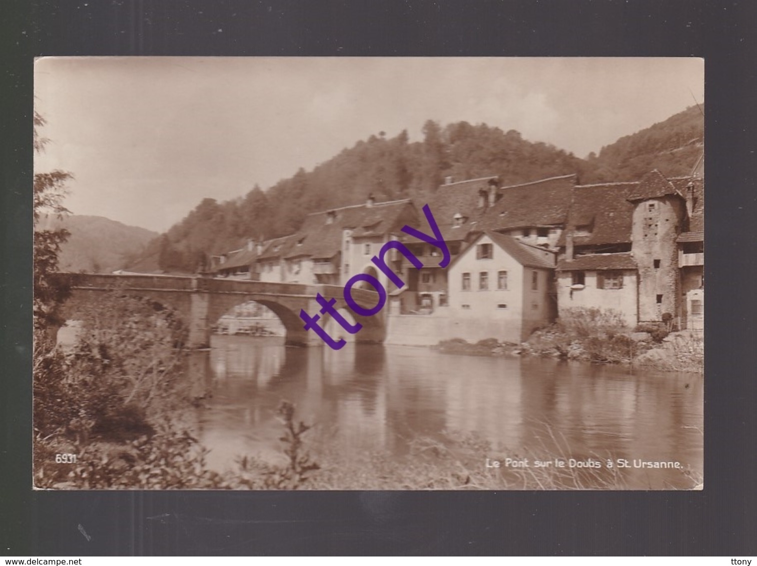 Cp :   Le Pont Sur Le Doubs à St - Ursanne  Carte Vierge - Saint-Ursanne