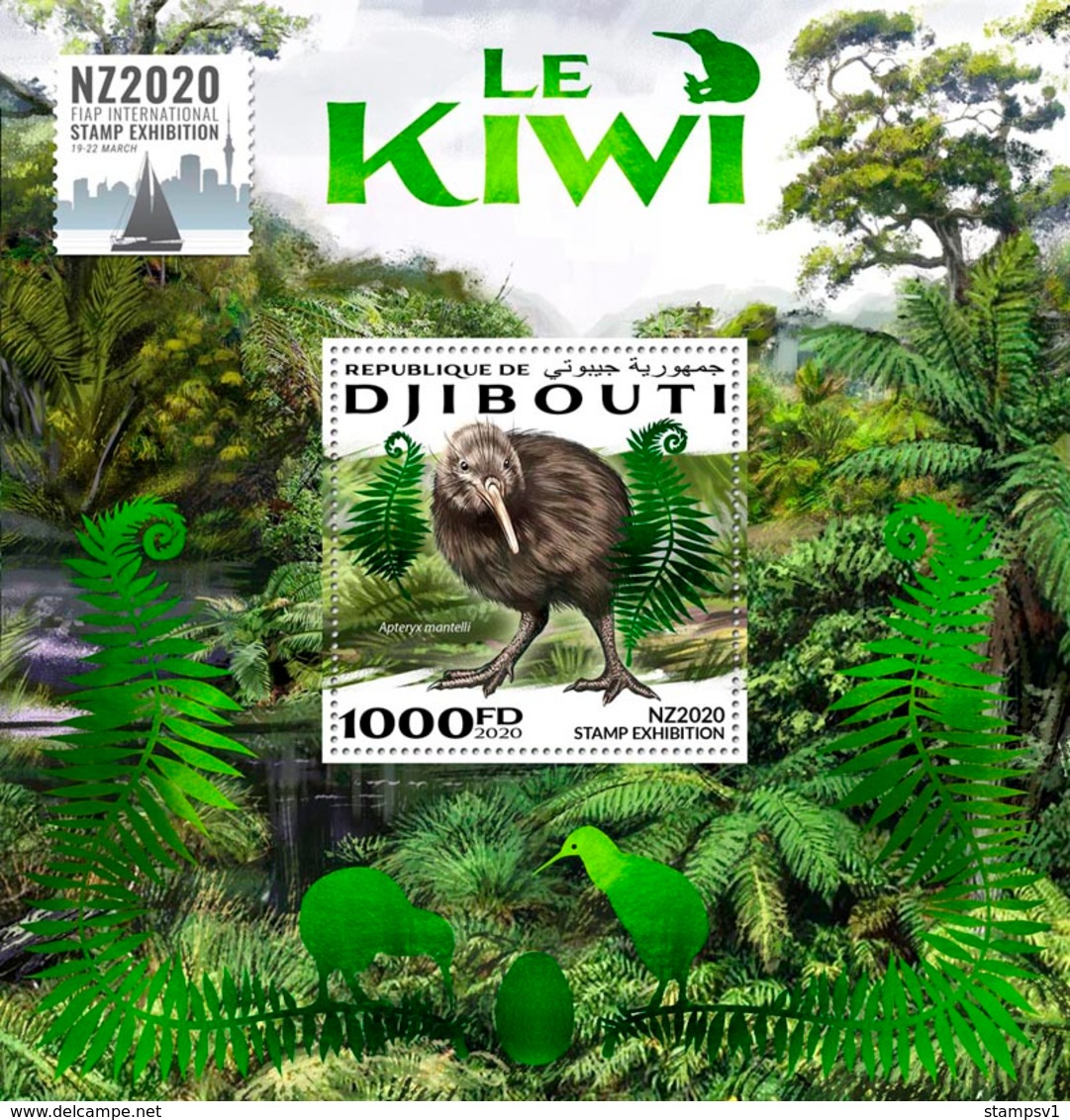Djibouti. 2020 The Kiwi.  (0120b)  OFFICIAL ISSUE - Kiwi