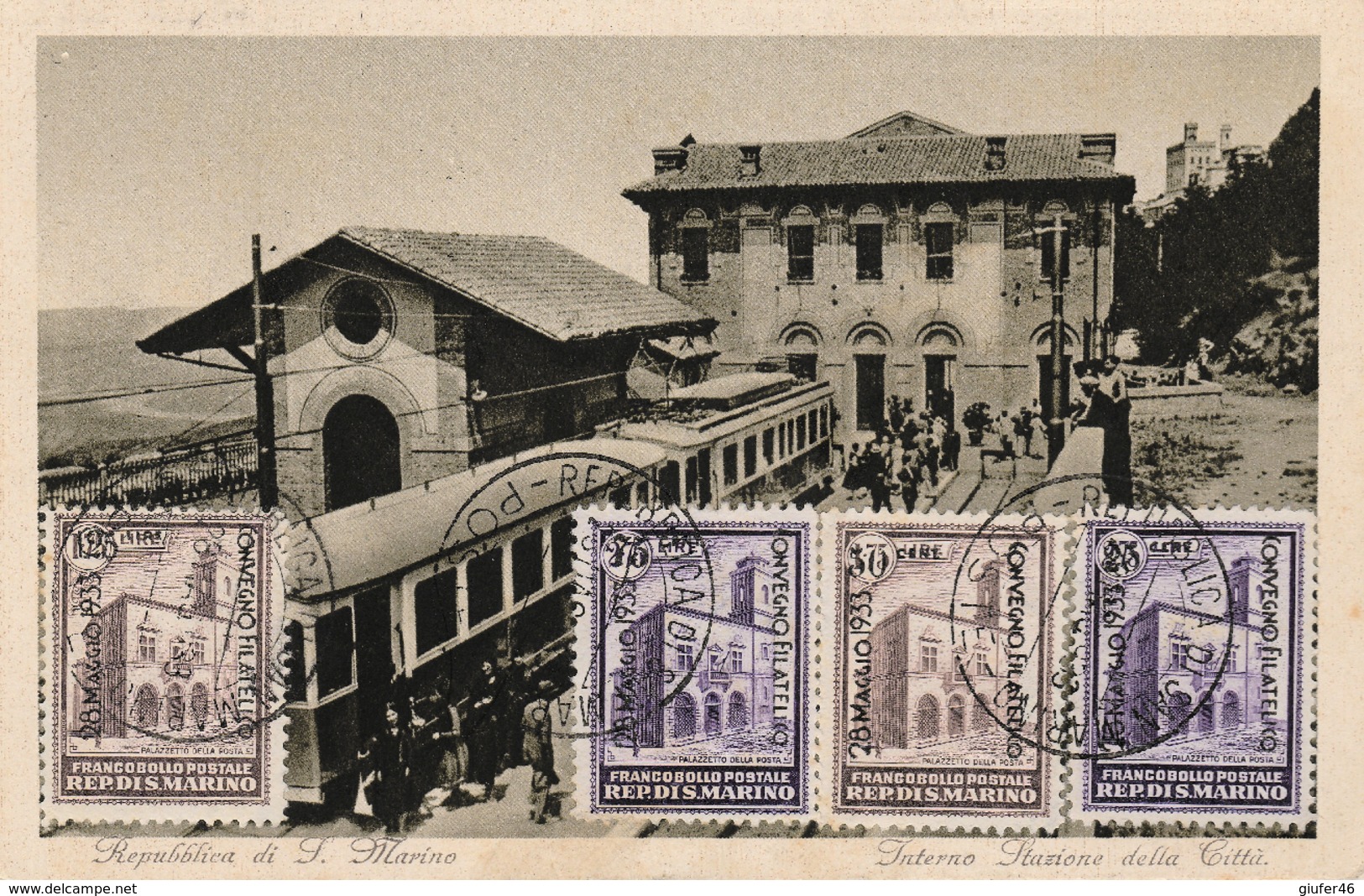 San Marino - 1933 , Convegno Filatelico - Storia Postale