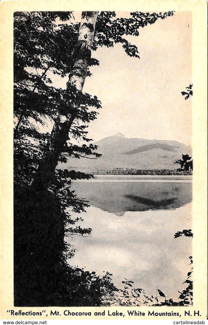 [DC12367] CPA - STATI UNITI - WHITE MOUNTAIN - MT. CHOCORUA AND LAKE - REFLECTIONS - Non Viaggiata - Old Postcard - White Mountains