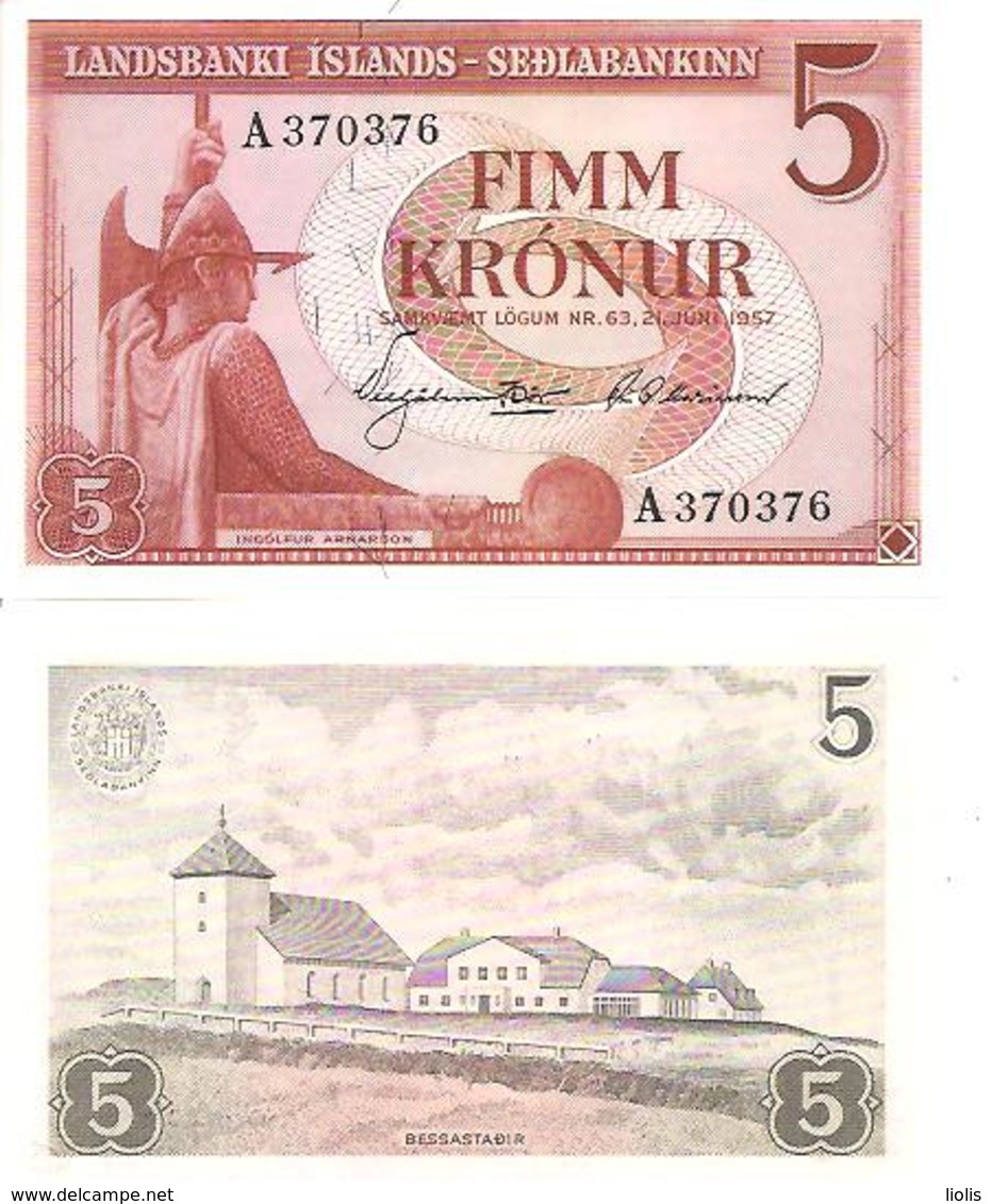 Iceland 5 Kronur 1957 Unc - Islandia