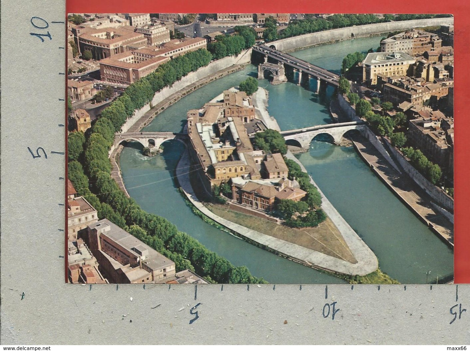 CARTOLINA NV ITALIA - ROMA - Isola Tiberina - 10 X 15 - Fiume Tevere