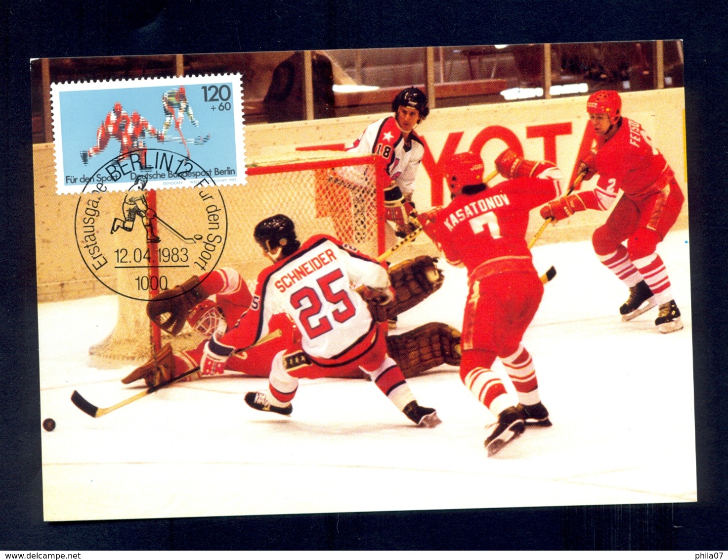 GERMANY 1983 - Commemorative Card For HOCKEY With Commemorative Cancel And Stamp - Eishockey