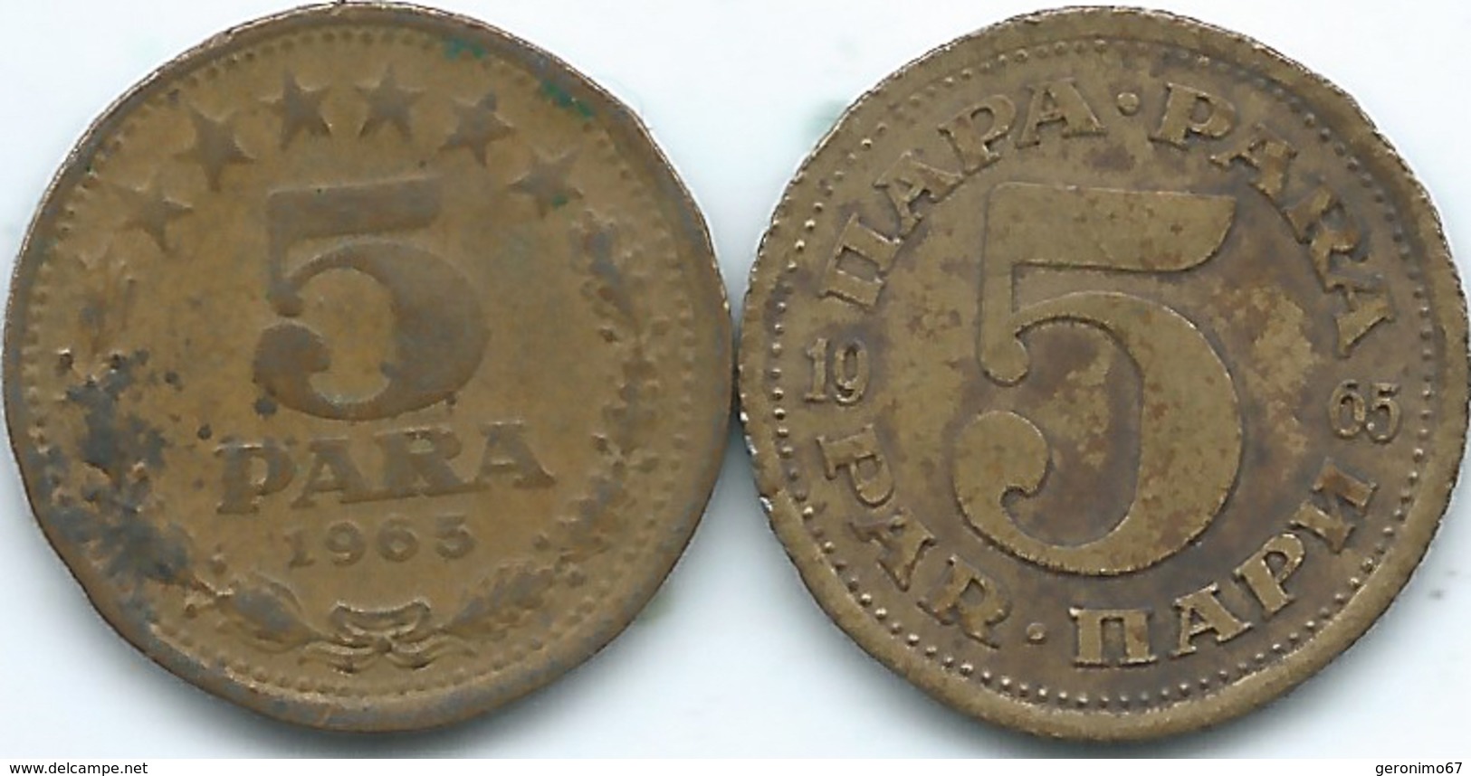 Yugoslavia - 1965 - 5 Para - KM42 & KM43 - Yougoslavie