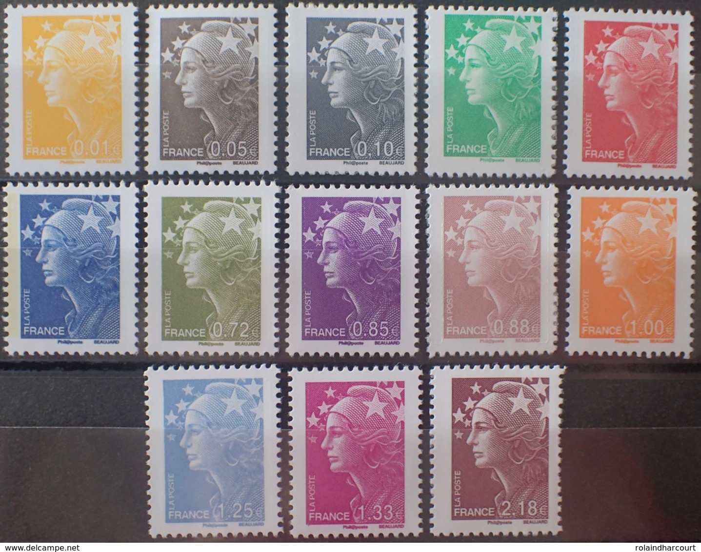 DF40266/1559 - 2008 - FRANCE - TYPE MARIANNE DE BEAUJARD - SERIE COMPLETE - N°4226 à 4238 NEUFS** - Unused Stamps