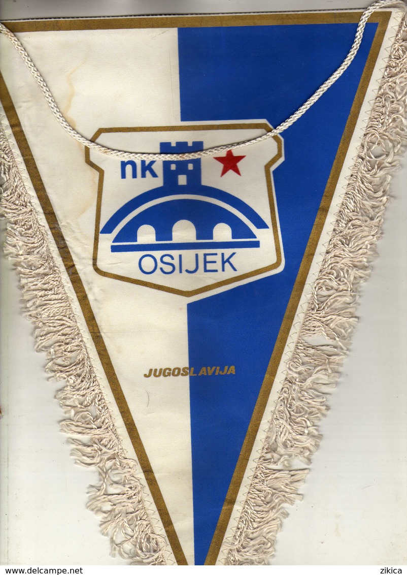 Flag,fanion Football,UEFA ,FC NK Osijek,Croatia  - Size23cm/32cm. - Kleding, Souvenirs & Andere