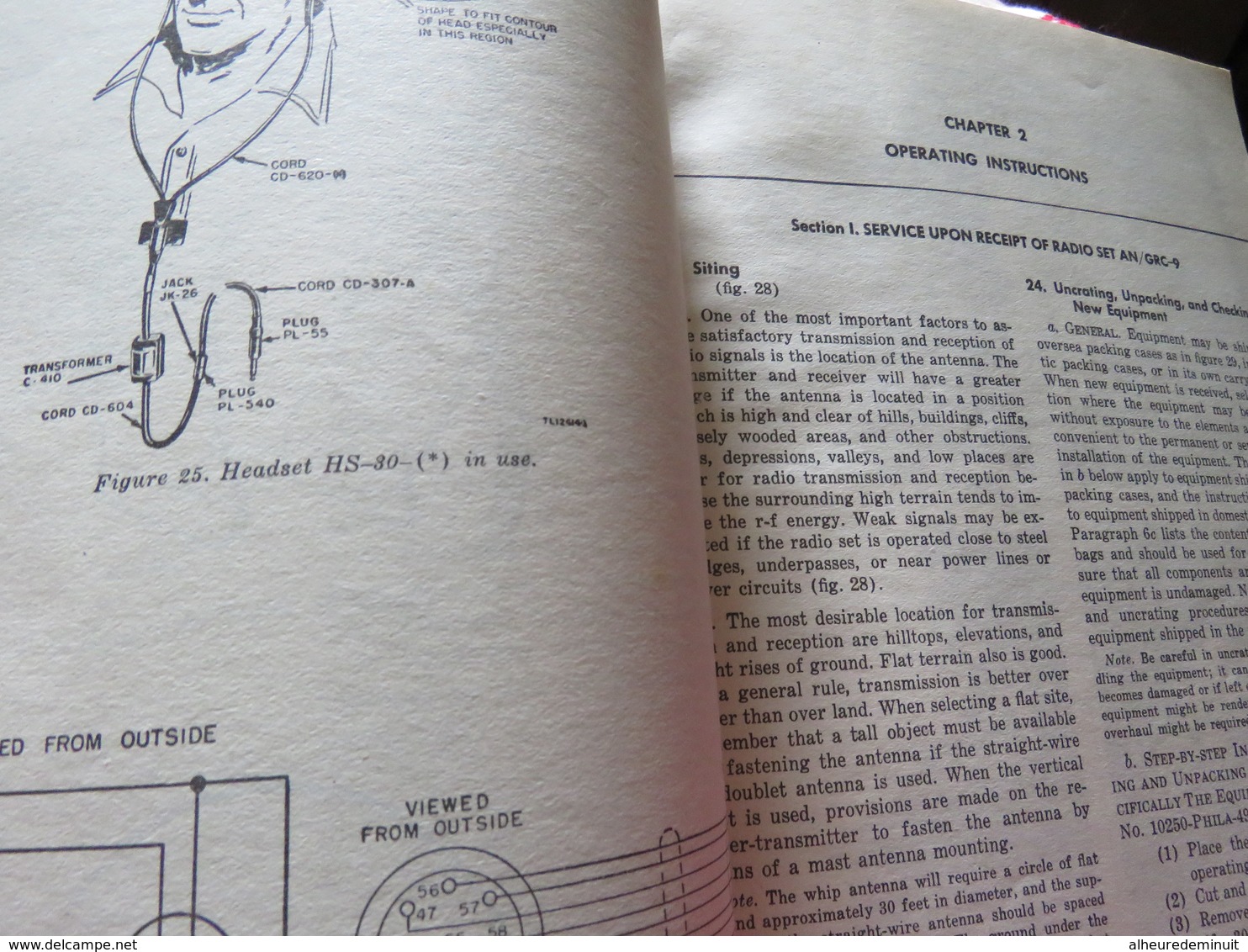 livre"RADIO SET AN/GRC-9"Année 1953"Télécommunications radioélectriques et téléphoniques"Paris"livre en anglais