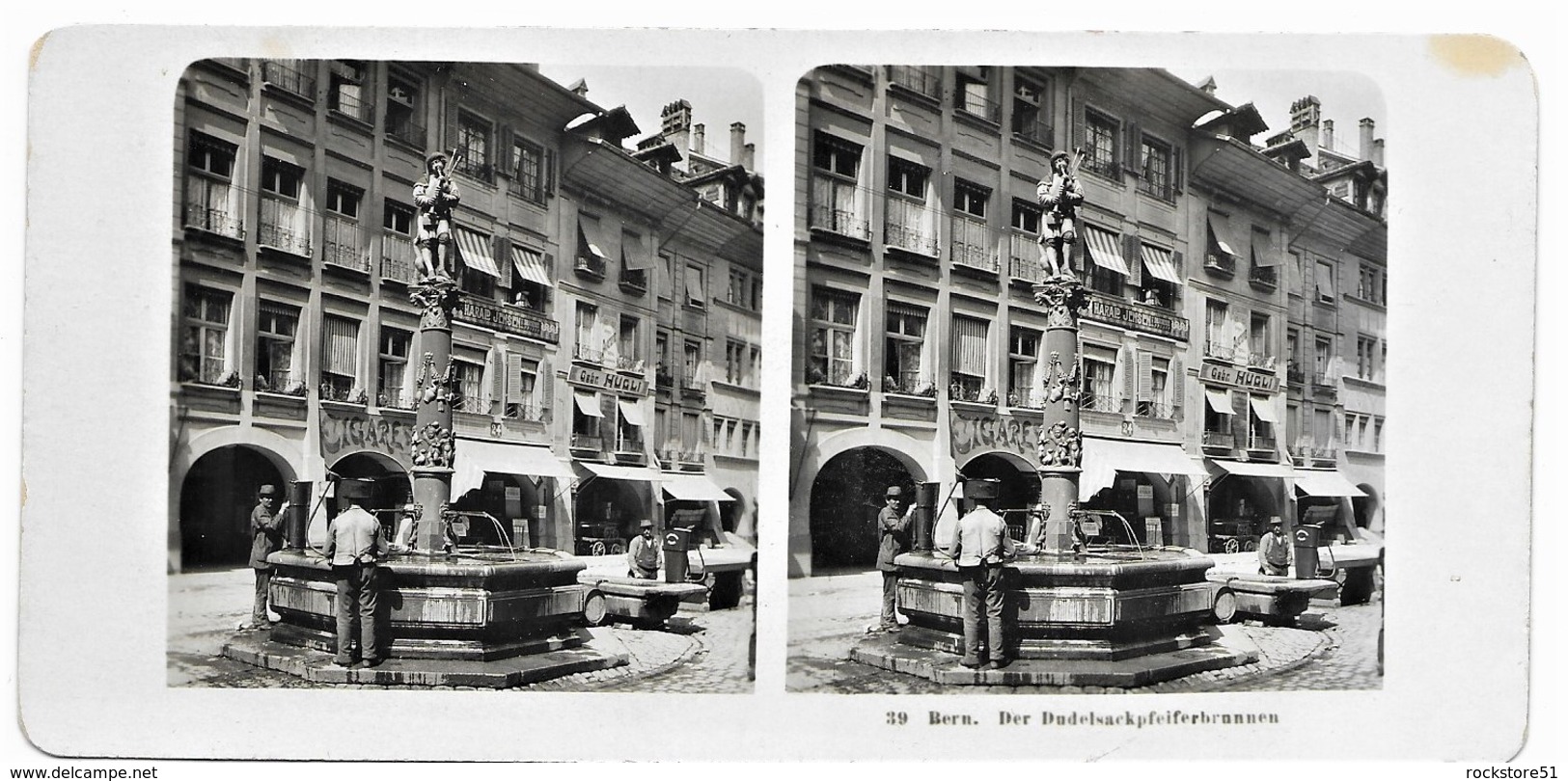 Stereo Postcard Bern Berne From Neue Photographische Gesellscaft A G Steglitz-Berlin 1906 - Berne