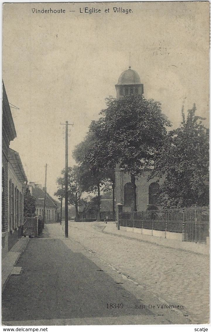 Vinderhoute   -   L'Eglise Et Village.   -   1912   Lovendegem   Naar   Overmeire - Lovendegem