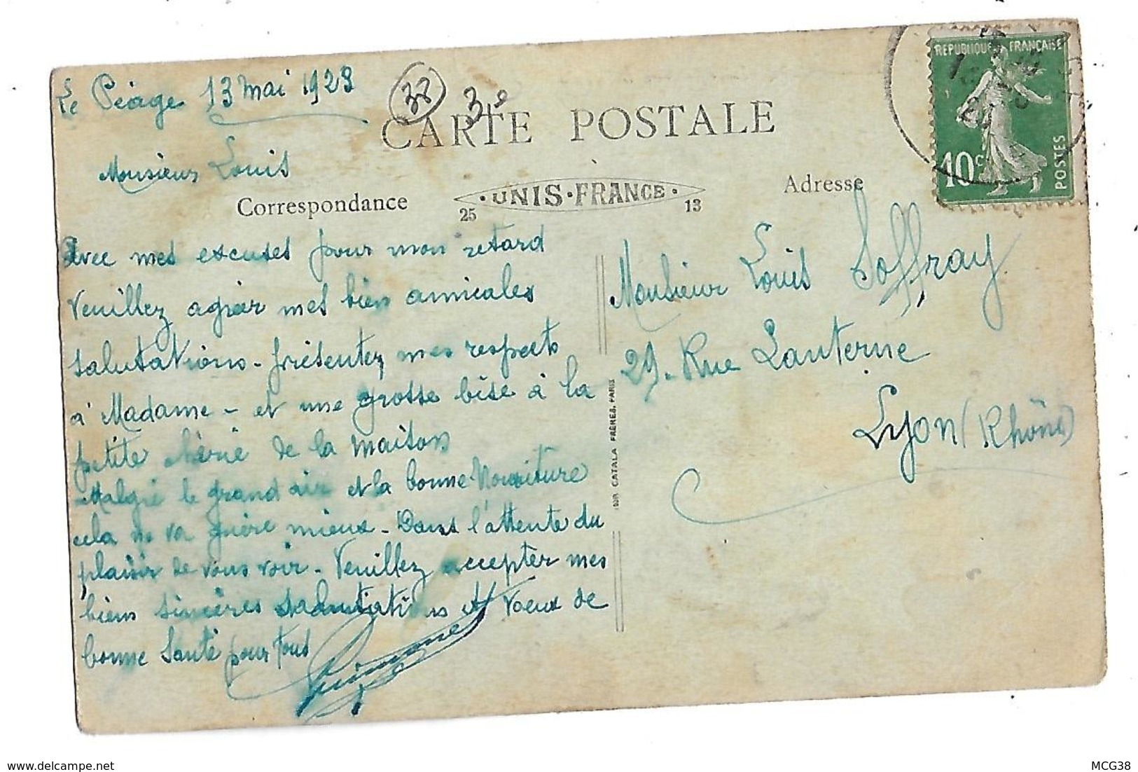 38  - CPA  De  ROUSSILLON  ( Isère )   Vue  Générale  En  1929 - Roussillon