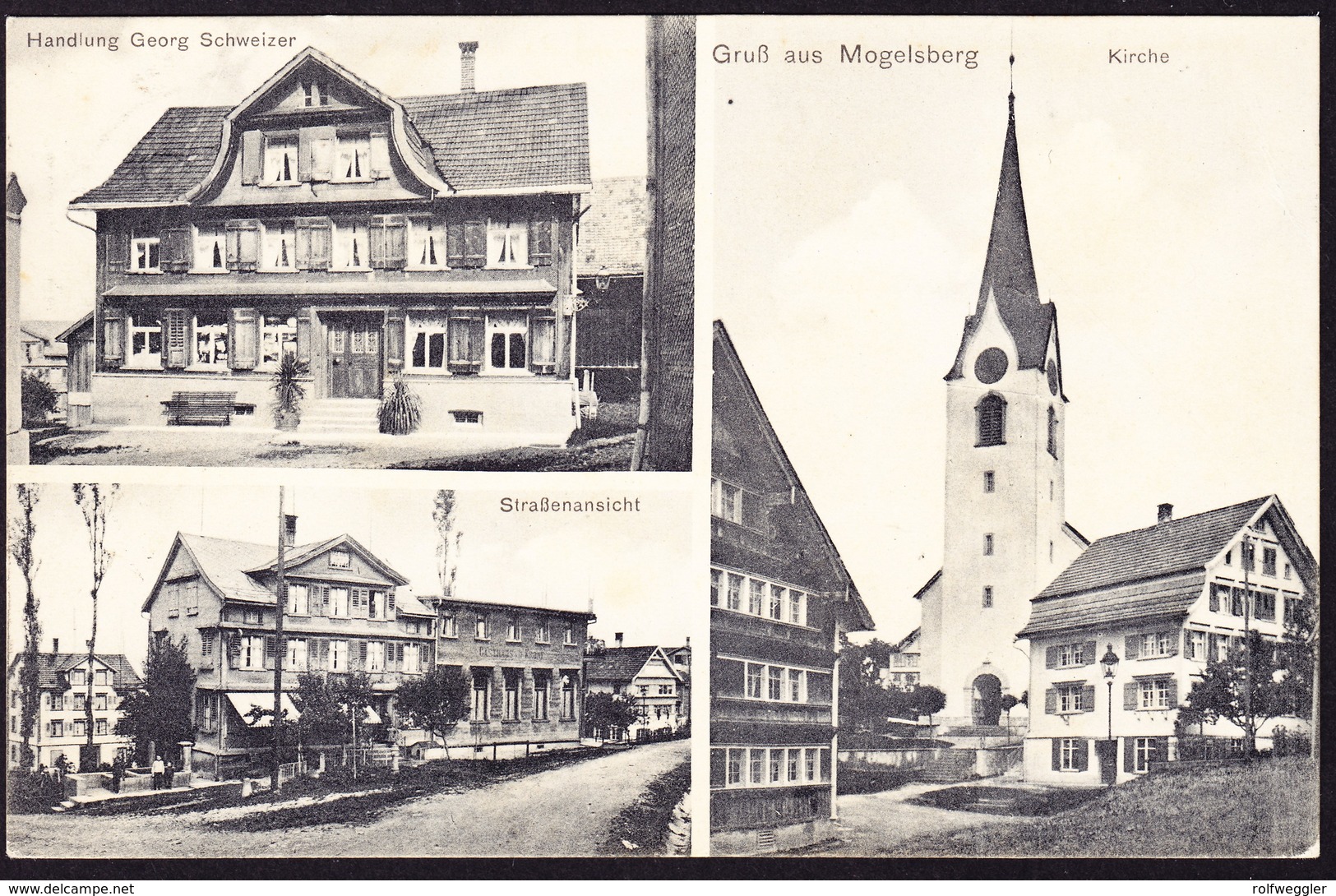 1916 Gelaufene AK Gruss Aus Mogelsberg. 3bildrig Nach Zürich - Mogelsberg