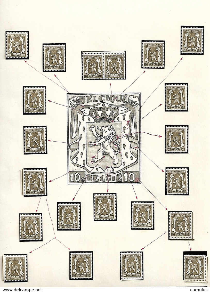 Type "Petit Sceau De L'état" COB N° 420 10 C Olive Variétés Et Curiosités - Ohne Zuordnung