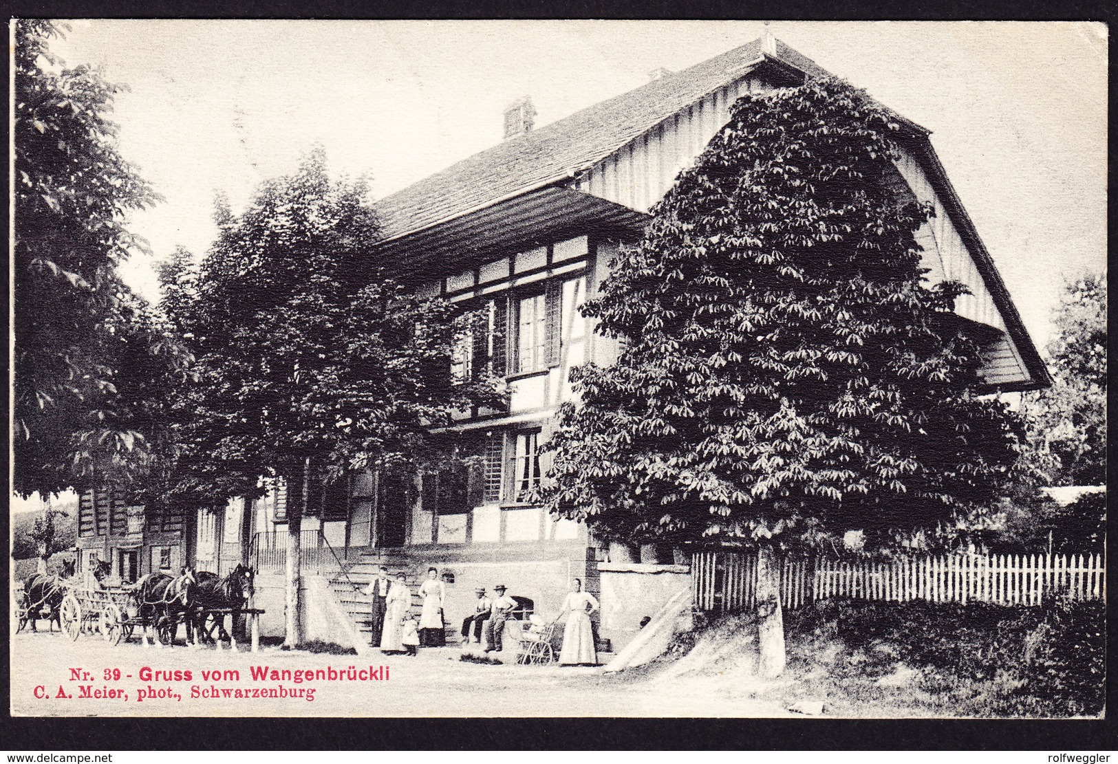 1912 AK Gruss Aus Wangenbrückli (Wangenbrüggli) Nach Bordeaux. Stempel Thörishaus - Wangen An Der Aare