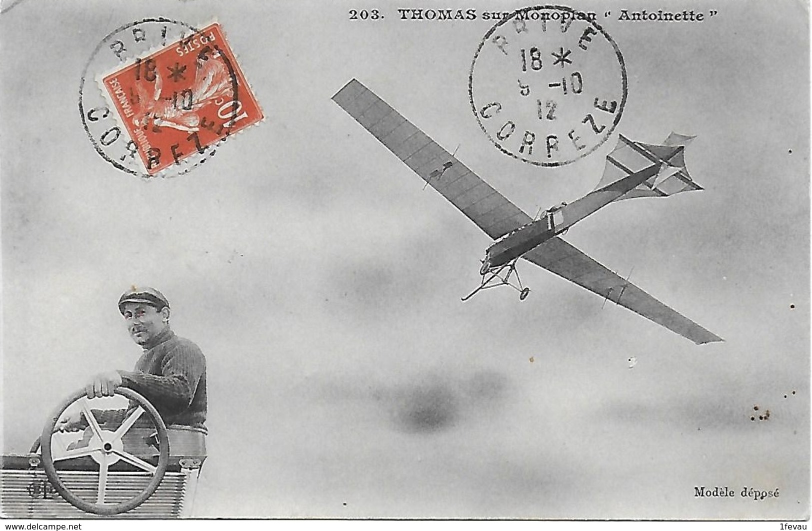 CPA Aviateur Thomas Sur Monoplan Antoinette 1912 - Aviateurs