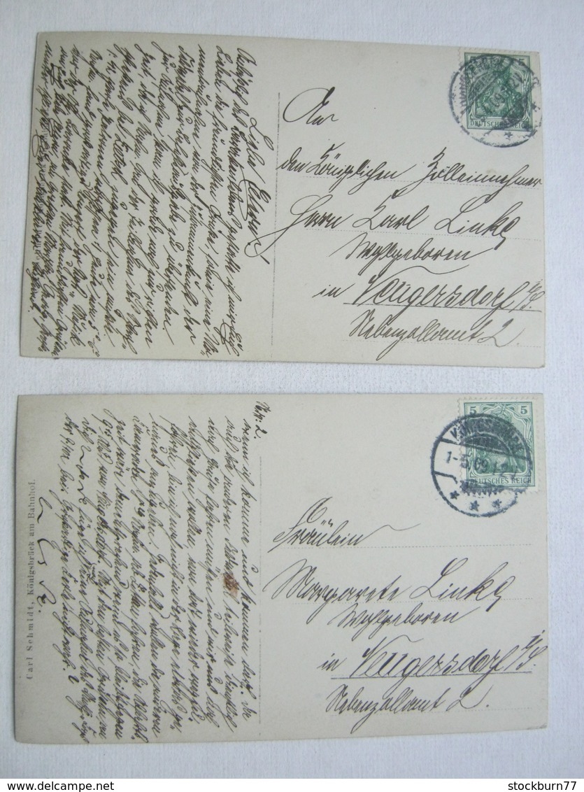 Königsbrück ,  2 Soldatenkarten     ,  Schöne Karten Um 1909 - Königsbrück
