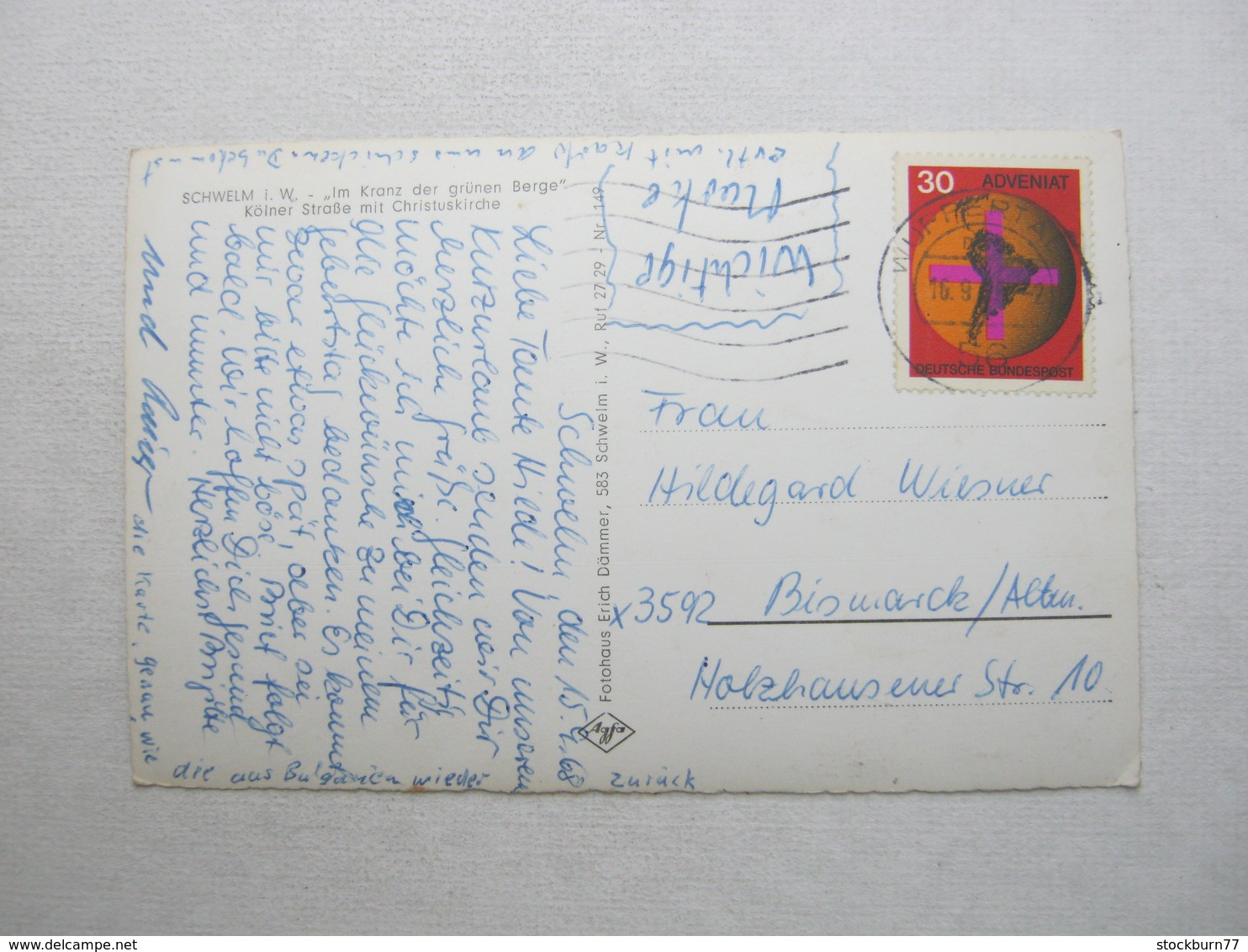 SCHWELM , Strasse  ,  Schöne Karte 1968 - Schwelm