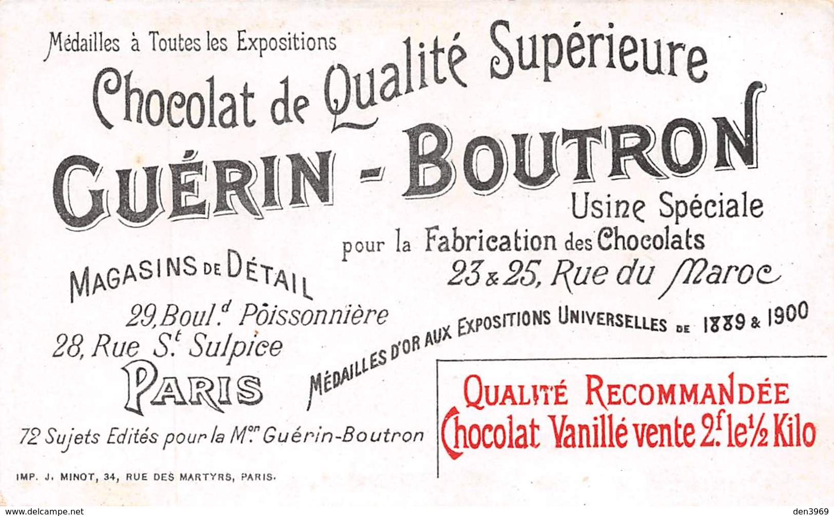 Chromo - Chocolat GUERIN-BOUTRON, Paris - Le Théâtre à Travers Les Ages - Saltimbanques - Dresseur De Chiens - Guerin Boutron