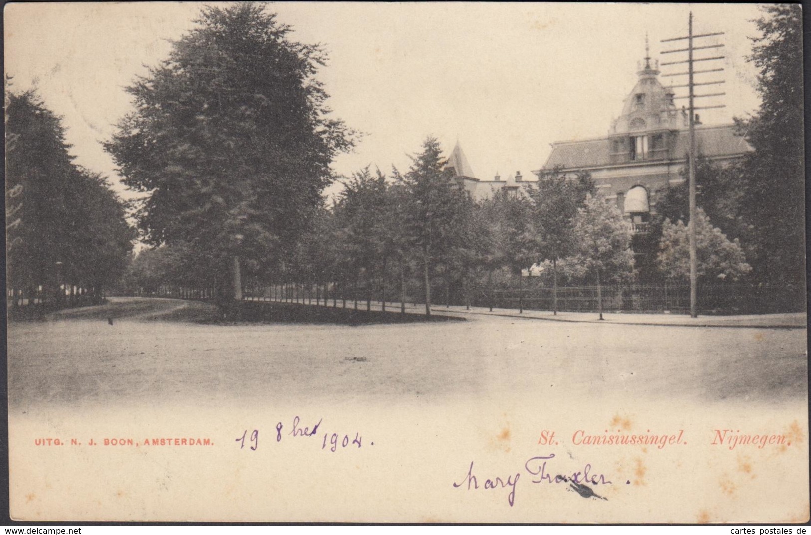 CPA Nijmegen St. Canisiussingel, Circulé 1904 - Nijmegen