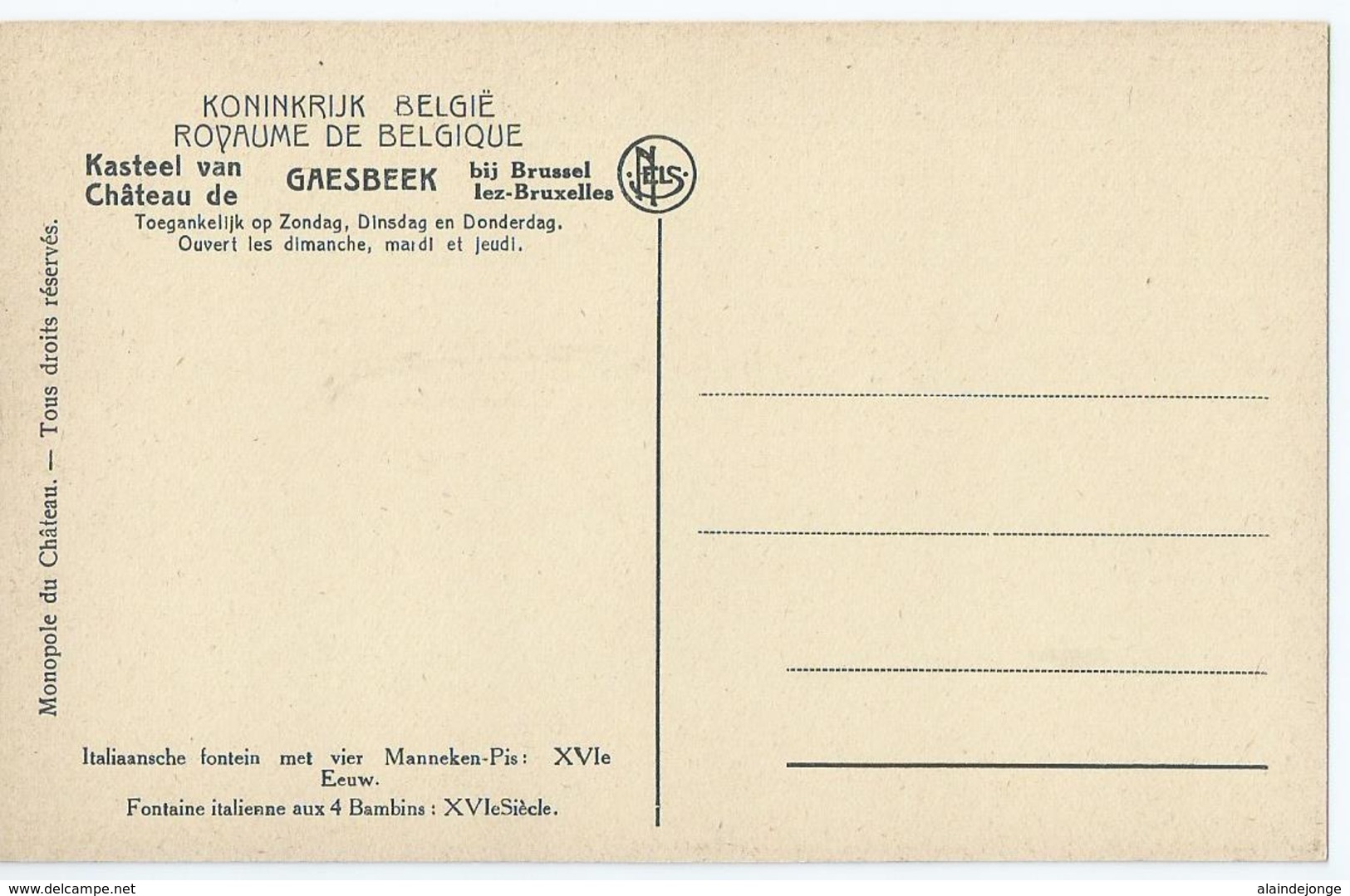 Gaasbeek - Kasteel van Gaesbeek bij Brussel - Lot van 19 Kaarten - Lot de 19 Cartes