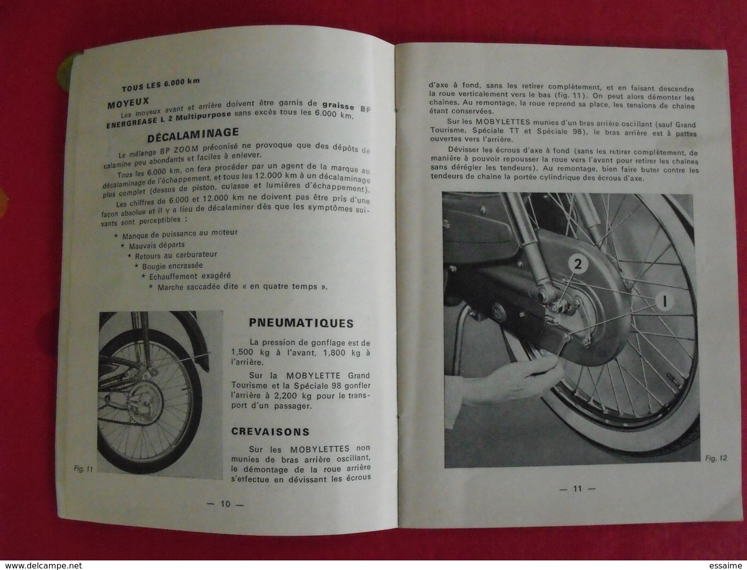 Livret Entretien Mobylette Motoconfort Bicyclette Motorisée BP-zoom. 1971 - Moto