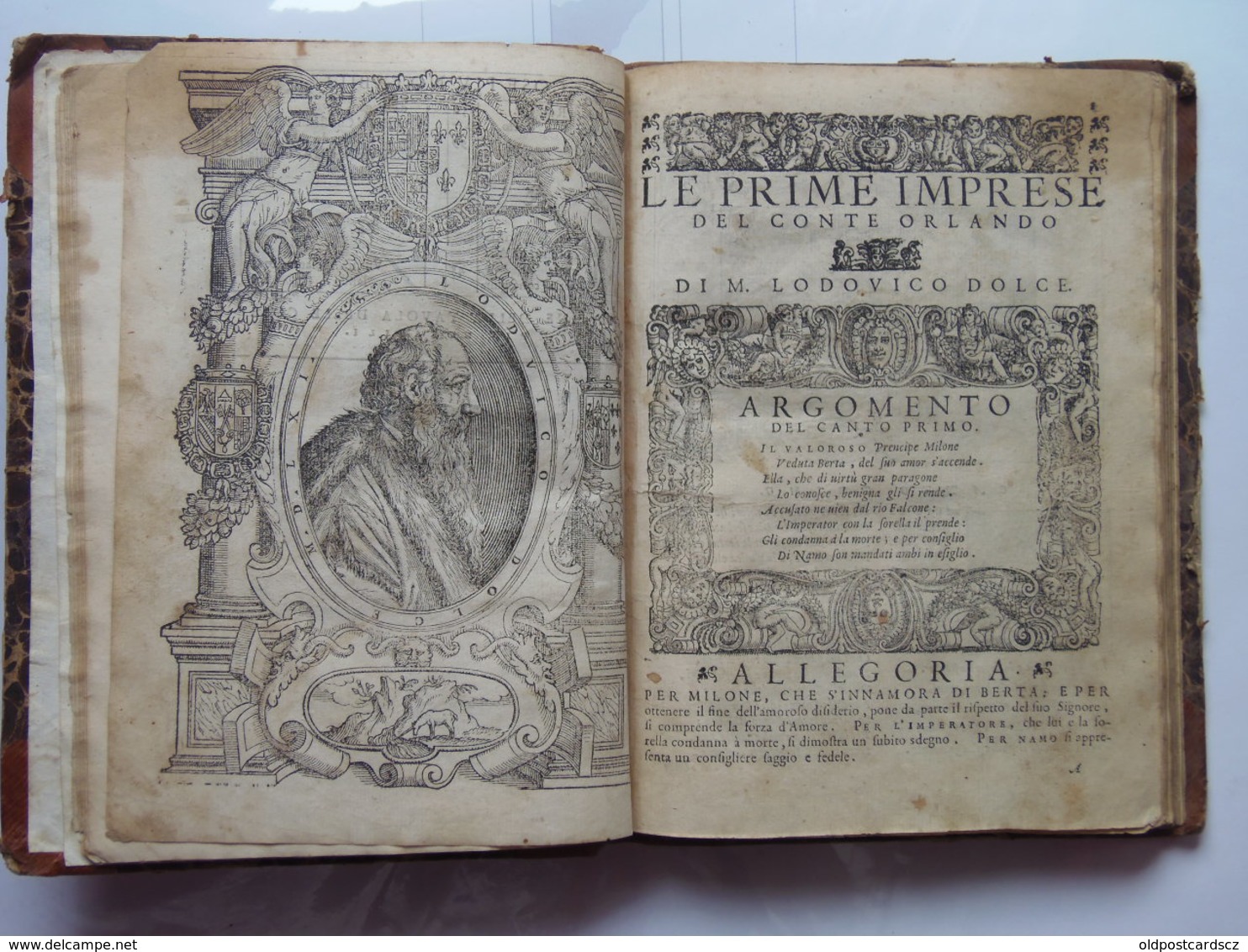 Lodovico Dolce Le Prime Imprese Del Conte Orlando Apresso Gabriel Giolito de Ferrari Venice 1572. Italia RARA Book Books