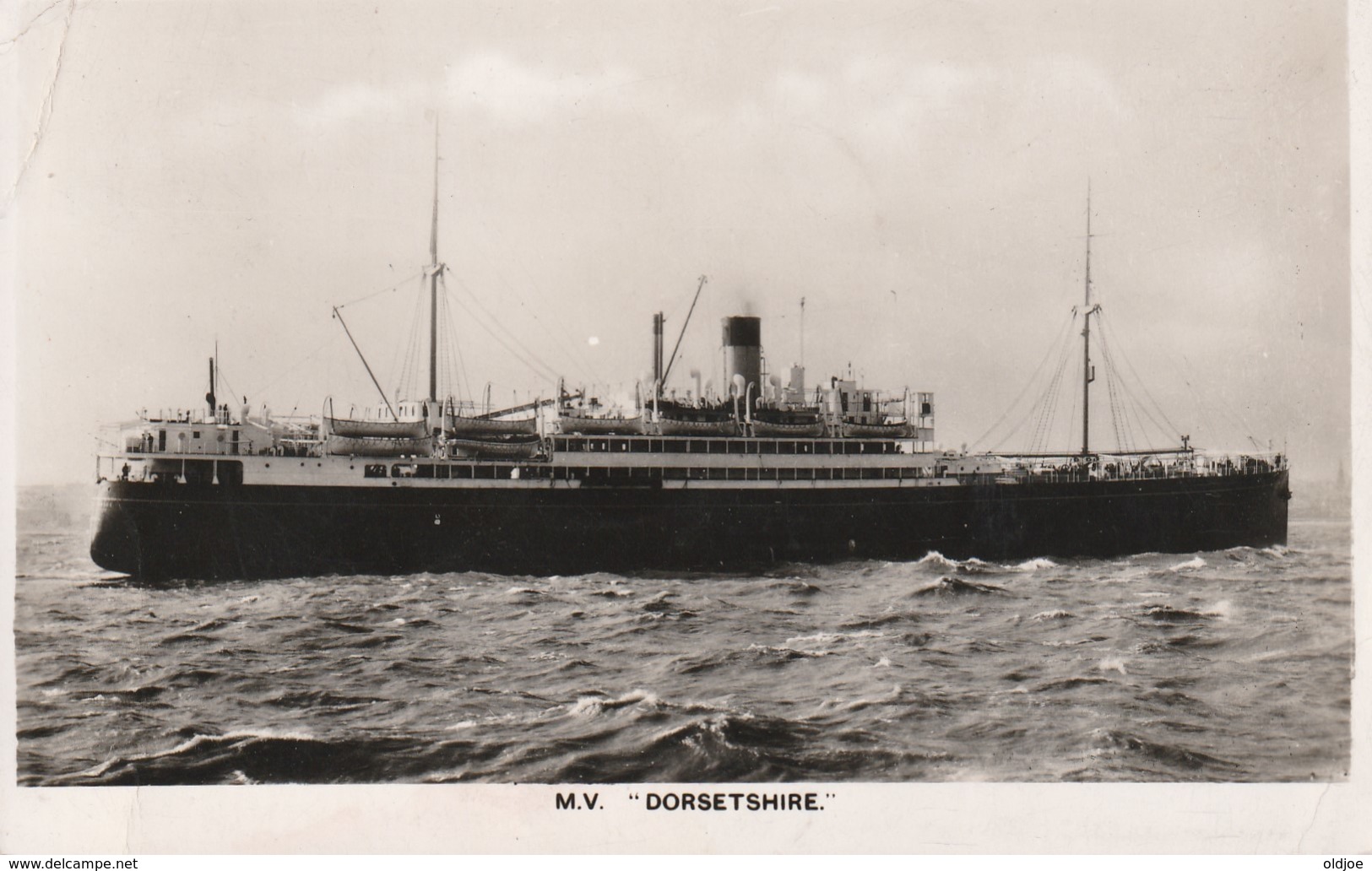Transport Ships Postcard Sea Ocean Boat Mv Dorsetshire - Andere