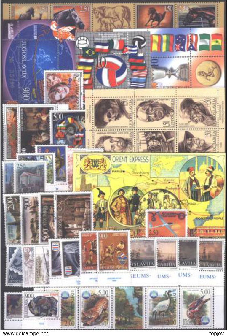 1992 - 2006 YUGOSLAVIA - COMPLETE YEARS 751 v + 27 Bl + 6 carnet + 68 tax - not Serbia - 15 images