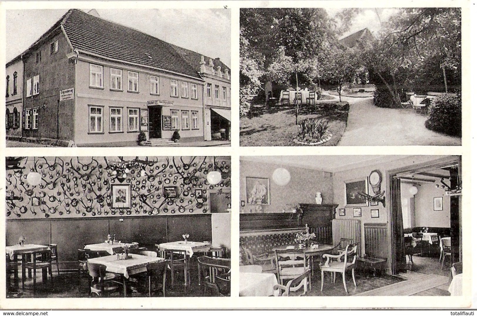 SCHWAAN Mecklenburg Hotel Restaurant Erbgroßherzog 9.11.1937 Gelaufen TOP-Erhaltung - Buetzow