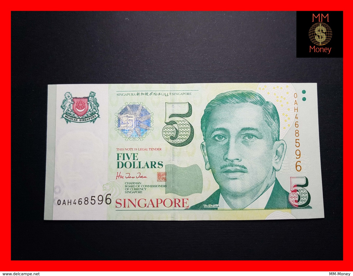 SINGAPORE 5 $ 1999 P. 39  UNC - Singapore