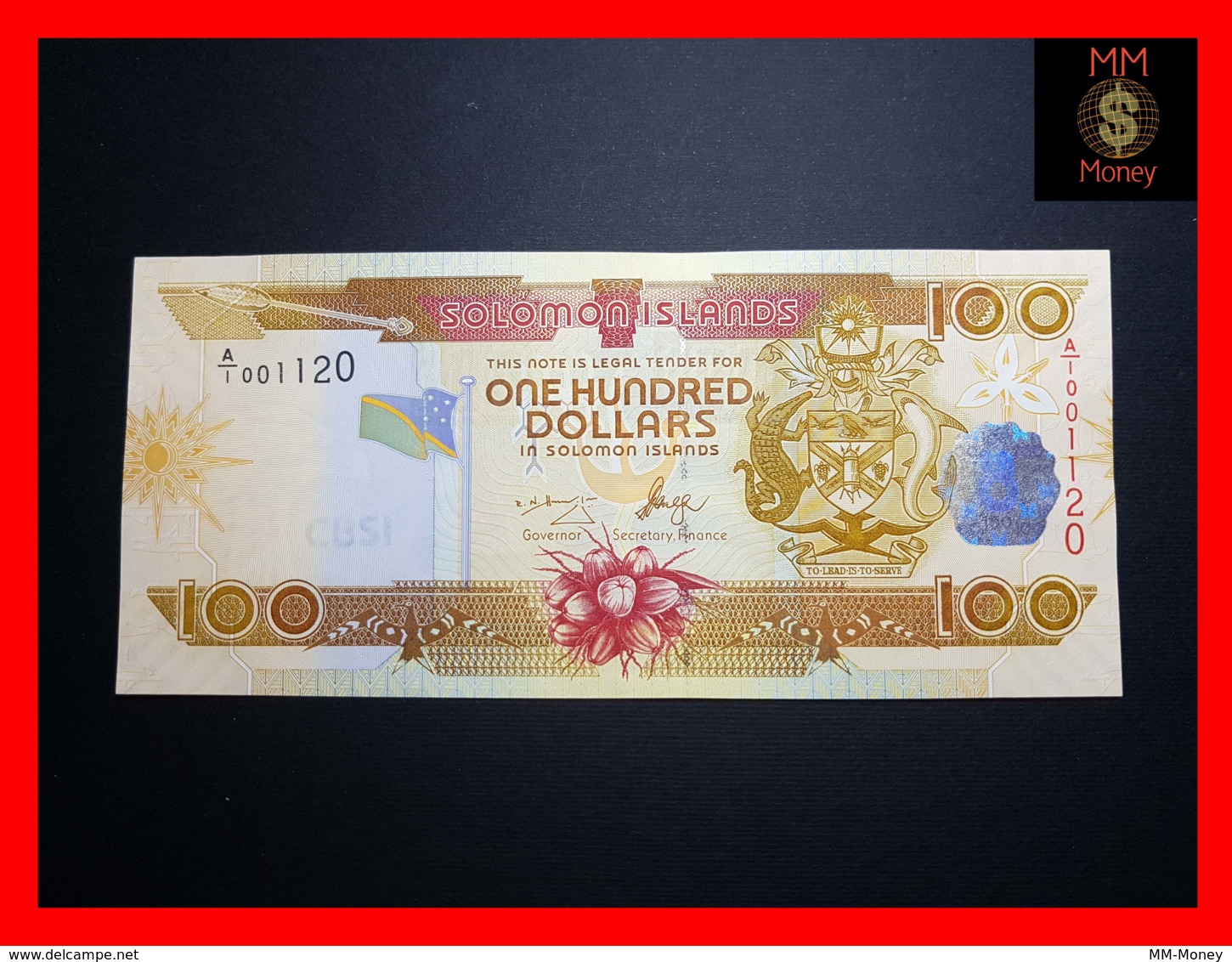 SOLOMON 100 $ 2006 P. 30  Low Serial   UNC - Solomon Islands