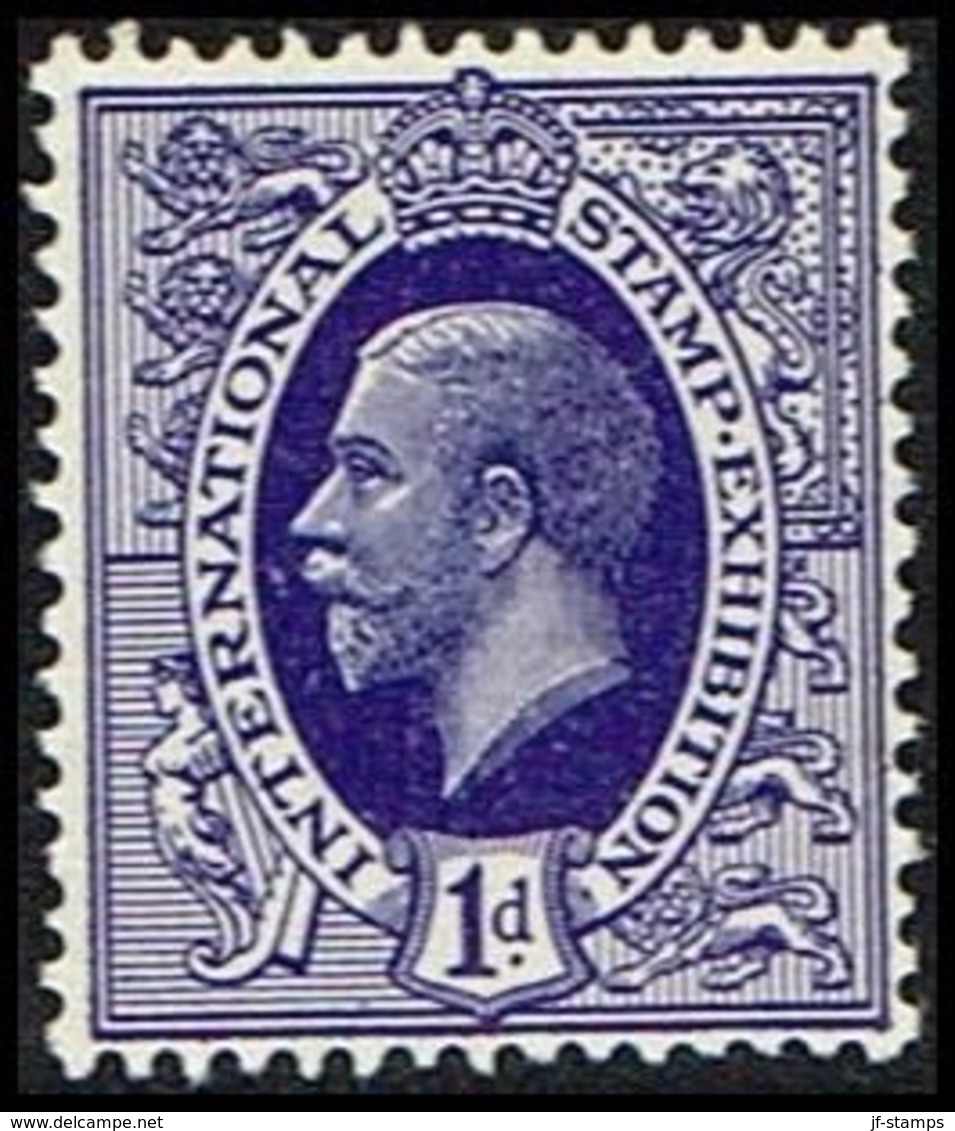 1912. Georg V INTERNATIONAL STAMP EXHIBITION. 1 D. () - JF360946 - Ungebraucht