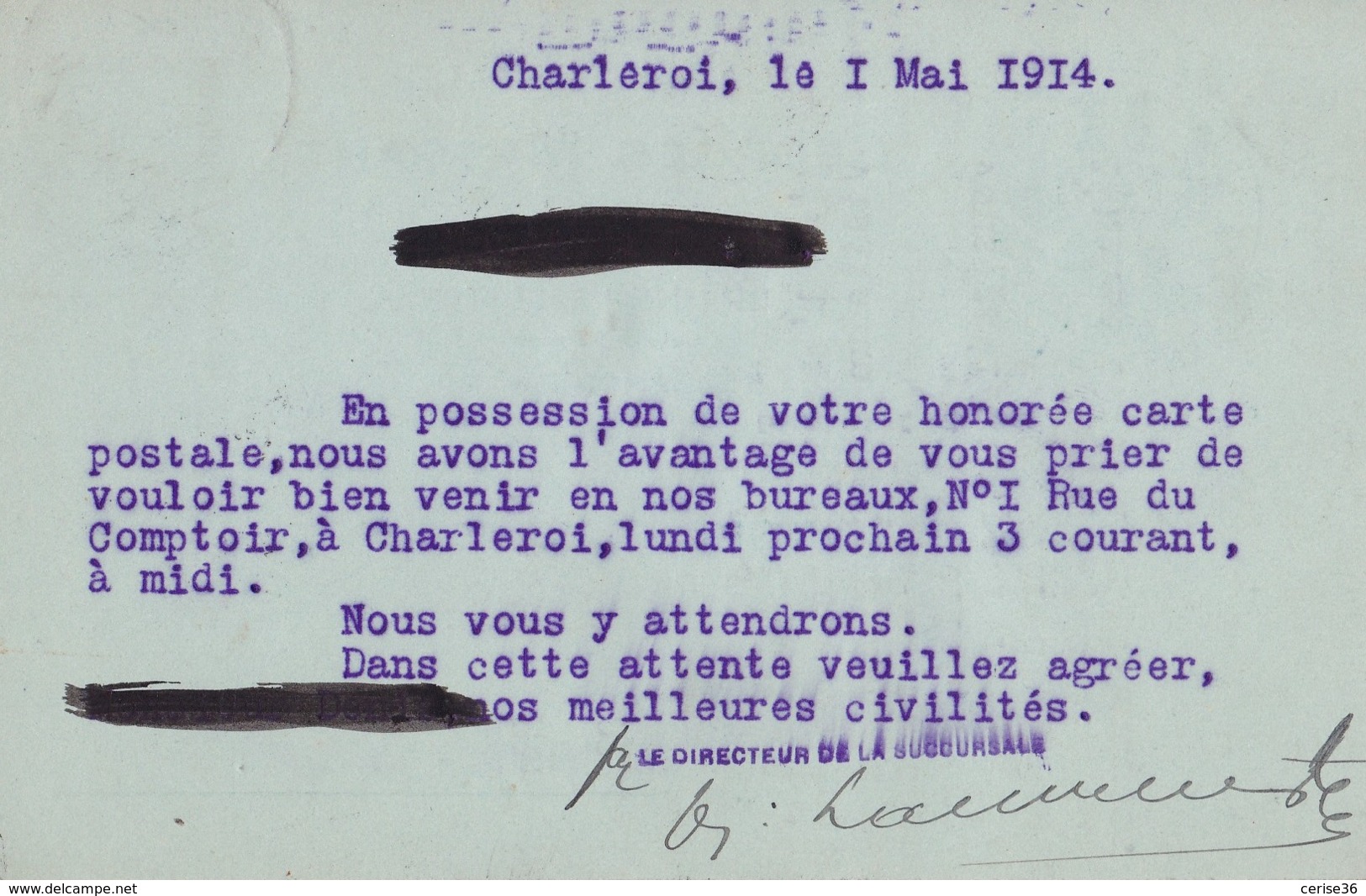 Braine-le-Comte Georges Massart Avocat Circulée En 1914 - Braine-le-Comte