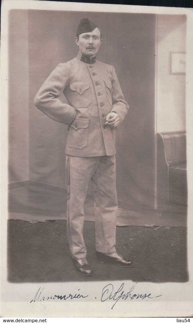 CARTE PHOTO De MANOUVRIER Alphonse Militaire 2e Prisonnier à Minden Pour Hénin-Liétard Pas De Calais - Minden