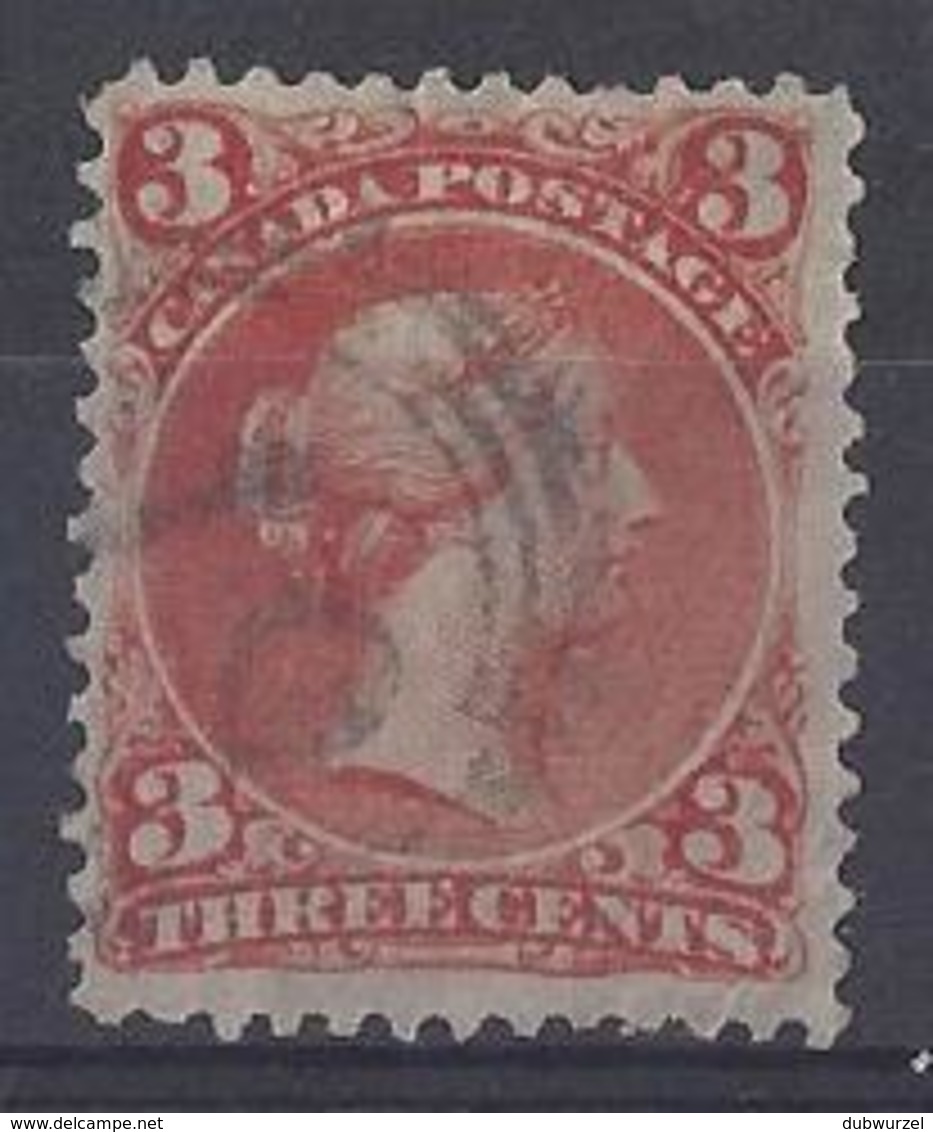 CANADA.....QUEEN VICTORIA...(1837-01)......" 1868.."......3c .....SG49.....OTTAWA PRINTING........VFU... - Gebraucht