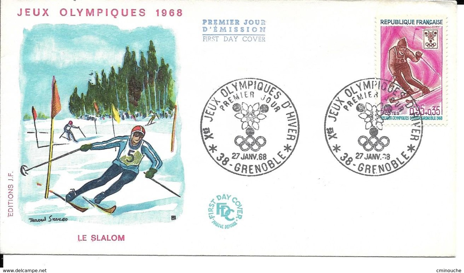 Jeux Olympiques De Grenoble, 1968, Ski, Slalom - Winter 1968: Grenoble