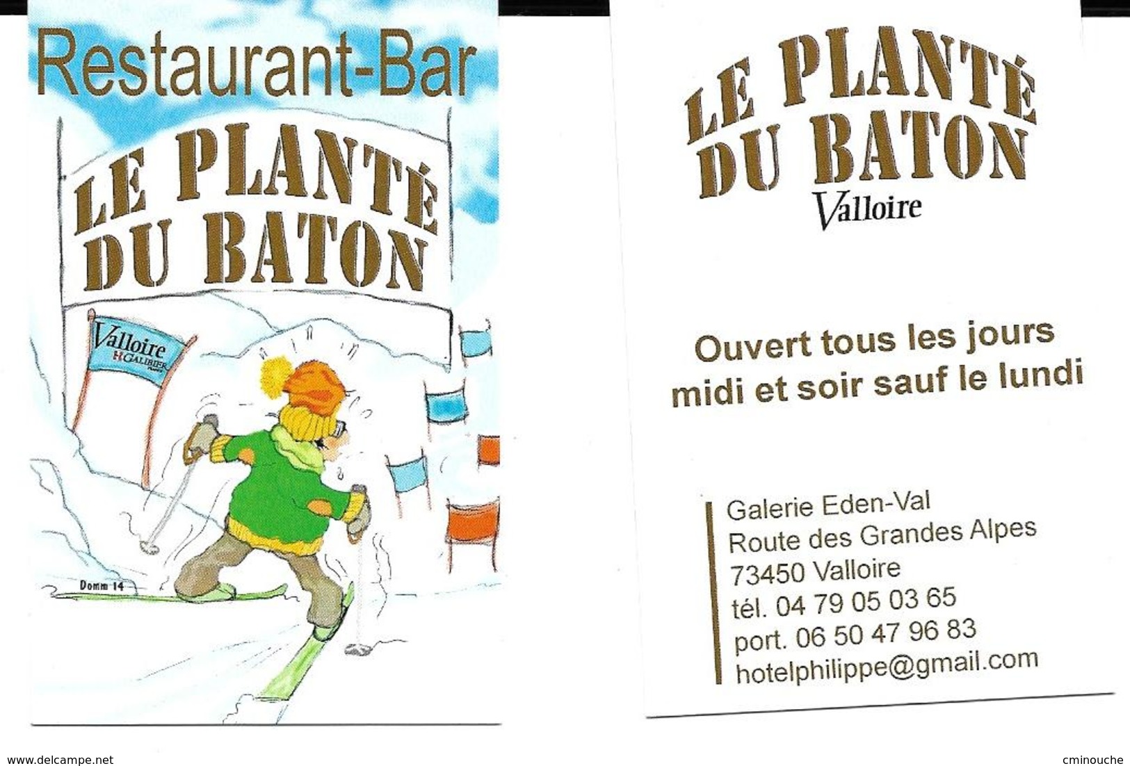 Carte De Restaurant Petit Format, Ski, Valloire, - Sonstige & Ohne Zuordnung