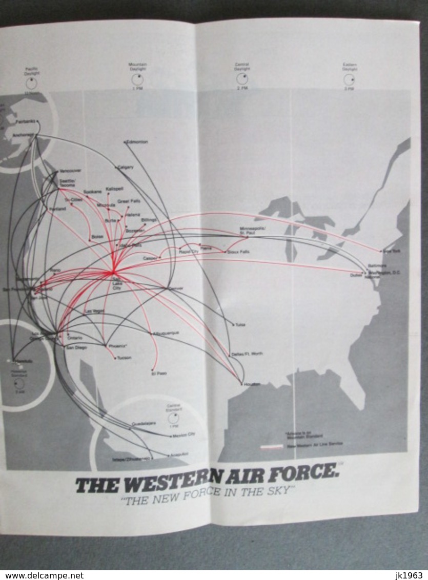 THE WESTERN AIR FORCE, USA, TIMETABLE 1982 - Wereld