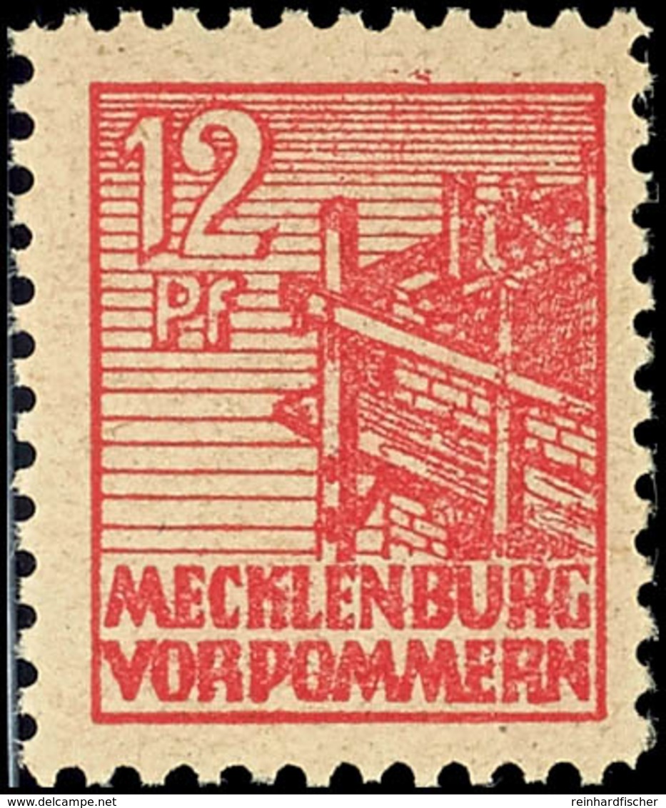 12 Pf Abschiedsausgabe In F-Farbe Tadellos Postfrisch, Tiefst Gepr. Zierer BPP, Mi. 100,--, Katalog: 36yf ** - Sonstige & Ohne Zuordnung