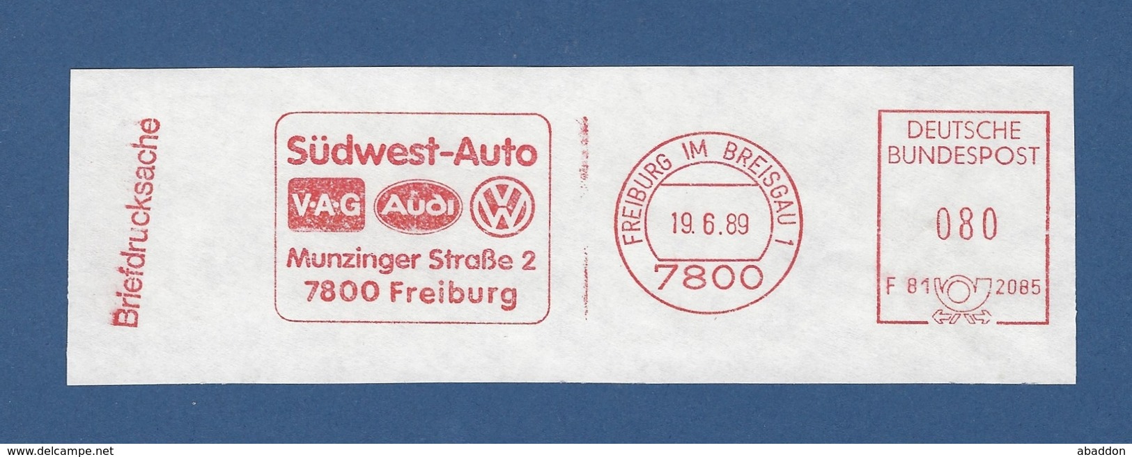 BRD AFS - FREIBURG I.BR., Südwest-Auto - VAG Audi VW - Automobili