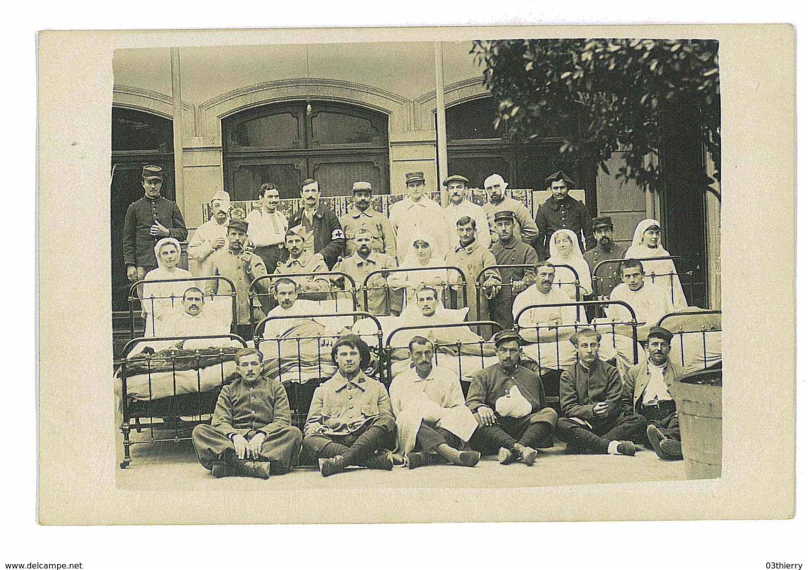 CARTE PHOTO MILITAIRE 73 AIX-LES-BAINS 1915 HOPITAL AUXILIAIRE BLESSES GUERRE 14-18 PHOTO A. PERREIN - Aix Les Bains