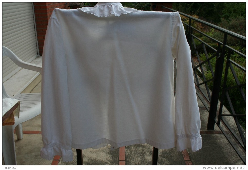 Chemise Ancienne Blanche En Coton - Before 1900