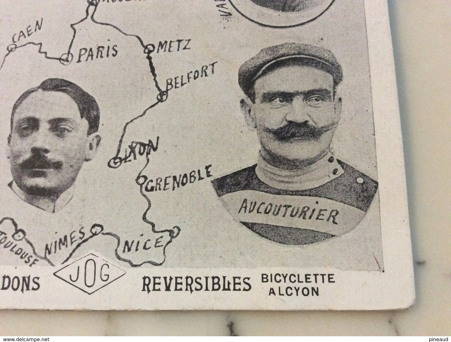 Tour De France 1907 Avec Guidons Jog Réversible Bicyclette Alcyon. - Cycling