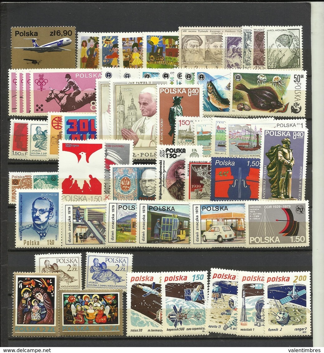 Pologne Année Complète ** 1979   YT  2426/2482  57  Timbres  Poland  Polen Polska - Ganze Jahrgänge