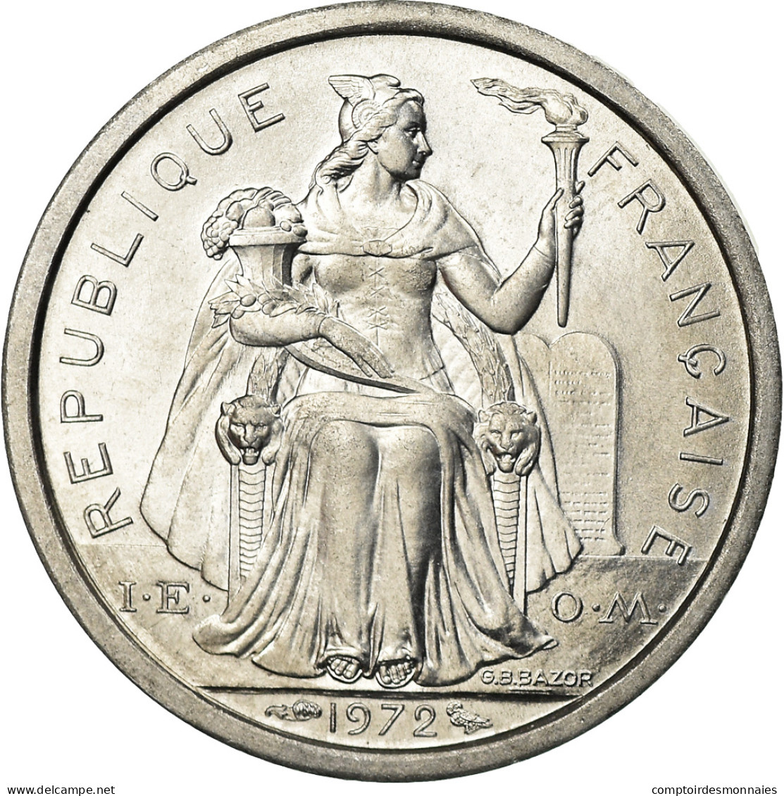 Monnaie, Nouvelle-Calédonie, Franc, 1972, Paris, SPL, Aluminium, KM:10 - Nieuw-Caledonië