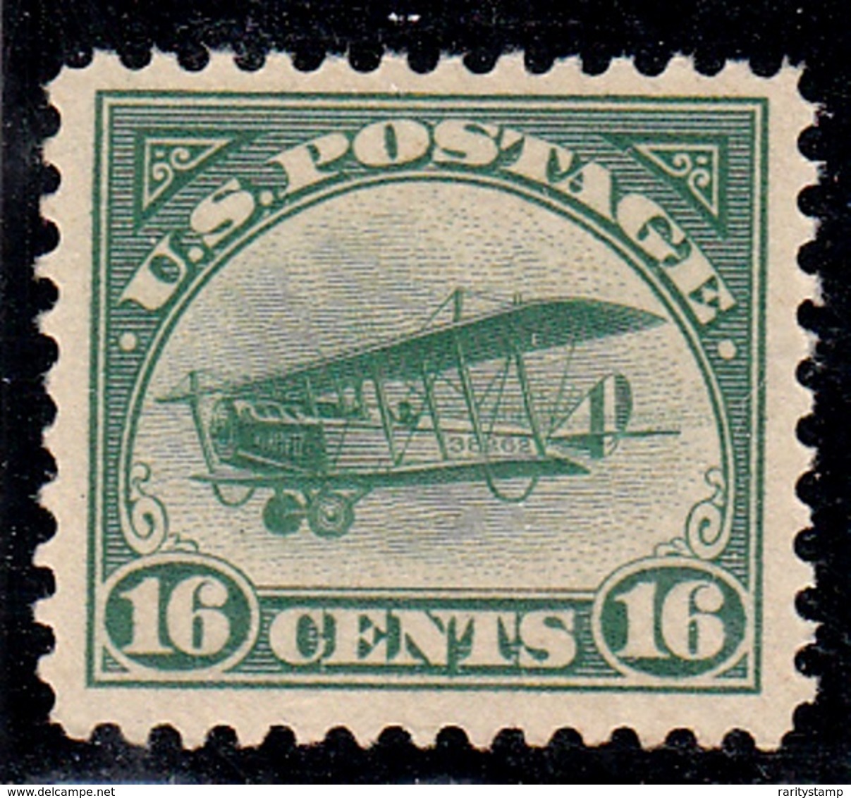 STATI UNITI 1918 16C  AEREO CURTISS-JENNY  CATALOGO UNIFICATO N.2 SCOTT # C2  MNH XF OG - 1b. 1918-1940 Unused